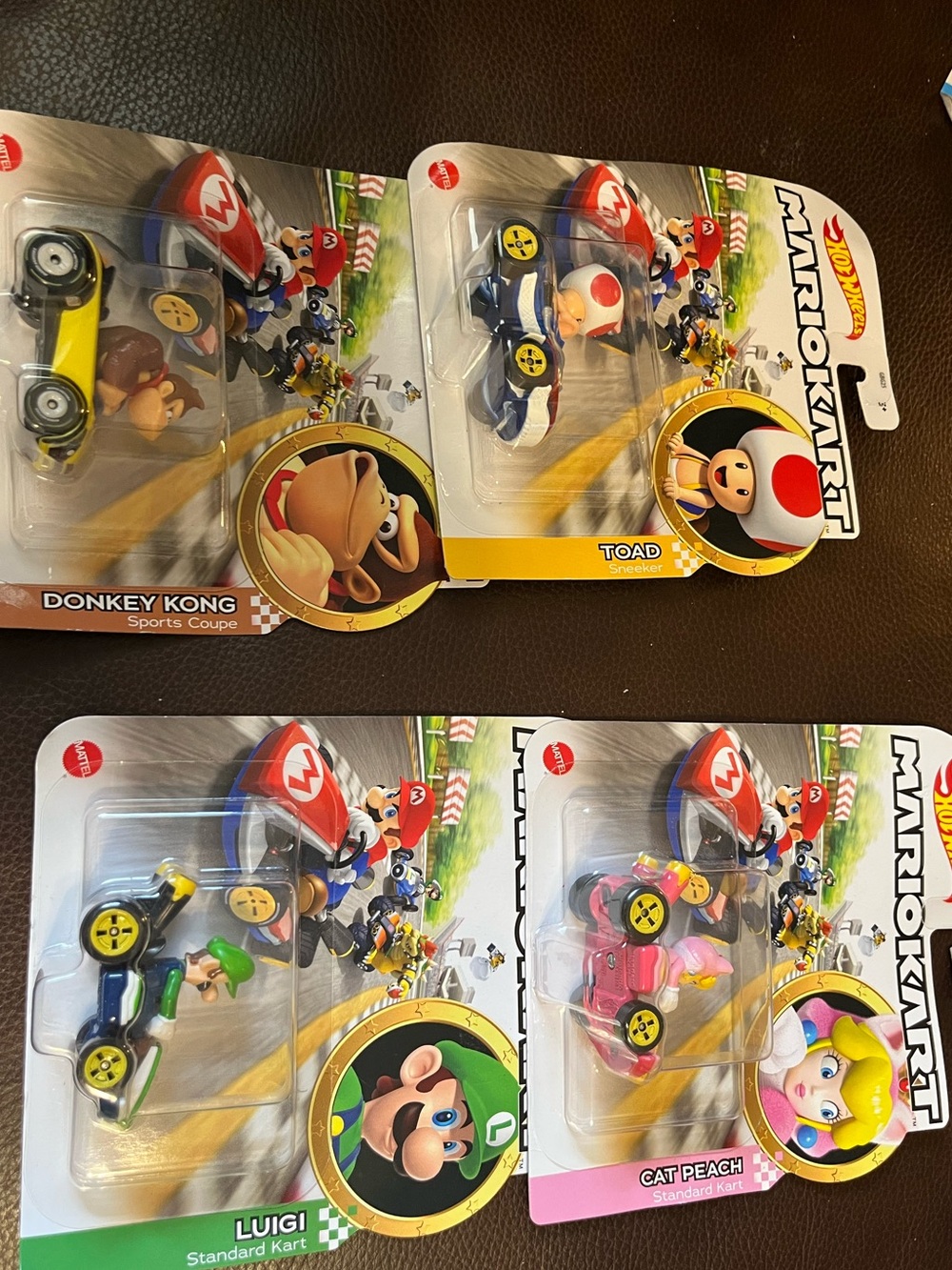Set of 4 Brand New Mariokart Hotwheels